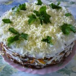 Tort pechenochnyiy s plavlennyim syirom 150x150 Торт печеночный с плавленым сыром