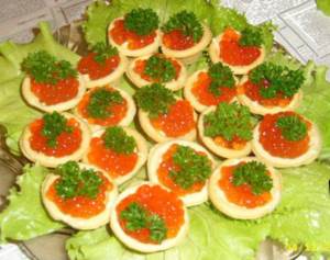 Salat TSarskiy Вкусное блюдо из красной икры для рождественского стола