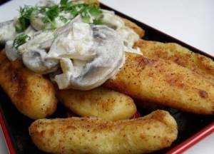 Kartofelnyie palochki s gribami Картофельные палочки с грибами