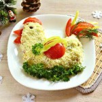 Salat   Petushok na Novyiy god   150x150 Закуска «Забавные Снеговики»