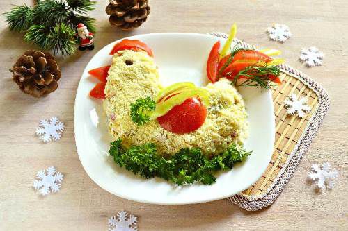 Salat   Petushok na Novyiy god   Салат «Петушок на Новый год»