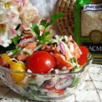 Salat s chechevitsey semgoy risom i svezhimi ovoshhami 150x150 Ассорти   салат с редисом, фенхелем и авокадо
