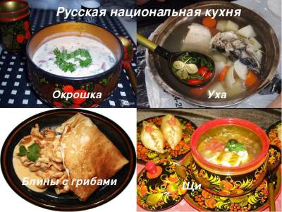 Russkie natsionalnyie blyuda i ih otlichitelnyie osobennosti Русские национальные блюда и их отличительные особенности 